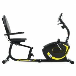 Promo 🌟 Merax Indoor Ergonomic Exercise Bike Seat Adjustment 8-level Resistance Adjustment LCD Display Maximum Load 120kg - Yellow 😀