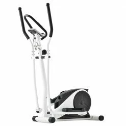 Best Pirce โจ Merax Indoor Ergonomic Exercise Bike Elliptical Machine 8-level Resistance Adjustment Non-slip Pedal LCD Display Maximum Load 120kg - White ๐