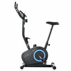 Hot Sale 😍 Merax Indoor Ergonomic Exercise Bike Resistance and Height Adjustment LCD Display with Cup Holders Maximum Load 120kg - Blue ✔️ -DE Sports & Outdoors Shop 39a4c9e2ae564bca9a6d8960fb2c14d7 475034 2
