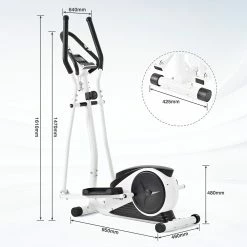 Best Pirce ✨ Merax Indoor Ergonomic Exercise Bike Elliptical Machine 8-level Resistance Adjustment Non-slip Pedal LCD Display Maximum Load 120kg - White 😉 -DE Sports & Outdoors Shop 50615121592a42f890a0cd1f1afea267 475039 4