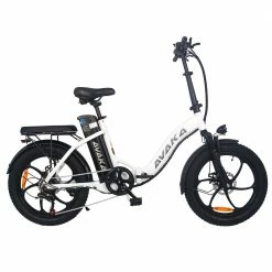 Coupon 🥰 AVAKA BZ20 PLUS Electric Bike Foldable 20*3.0 Inch Fat Tires 500W Brushless Motor 25Km/h Max Speed 48V 15Ah Battery 100Km Range 120KG Max Load Dual Disc Brake Shimano 7-Speed Gear IP54 Waterproof LCD Display- IT Wheel White 👏