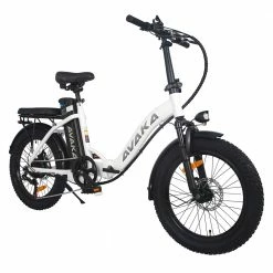Flash Sale 🧨 AVAKA BZ20 PLUS Electric Bike Foldable 20*3.0 Inch Fat Tires 500W Brushless Motor 25Km/h Max Speed 48V 15Ah Battery 100Km Range 120KG Max Load Dual Disc Brake Shimano 7-Speed Gear IP54 Waterproof LCD Display- FT Wheel White 😉 -DE Sports & Outdoors Shop AVAKA BZ20 PLUS Electric Bike Spoked Wheel White 514568 2
