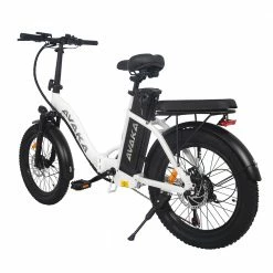 Flash Sale 🧨 AVAKA BZ20 PLUS Electric Bike Foldable 20*3.0 Inch Fat Tires 500W Brushless Motor 25Km/h Max Speed 48V 15Ah Battery 100Km Range 120KG Max Load Dual Disc Brake Shimano 7-Speed Gear IP54 Waterproof LCD Display- FT Wheel White 😉 -DE Sports & Outdoors Shop AVAKA BZ20 PLUS Electric Bike Spoked Wheel White 514568 4