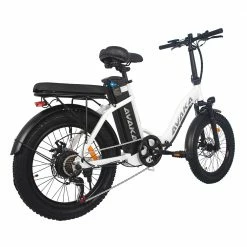 Flash Sale 🧨 AVAKA BZ20 PLUS Electric Bike Foldable 20*3.0 Inch Fat Tires 500W Brushless Motor 25Km/h Max Speed 48V 15Ah Battery 100Km Range 120KG Max Load Dual Disc Brake Shimano 7-Speed Gear IP54 Waterproof LCD Display- FT Wheel White 😉 -DE Sports & Outdoors Shop AVAKA BZ20 PLUS Electric Bike Spoked Wheel White 514568 5