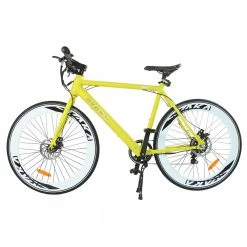 Coupon 😉 AVAKA R1 Electric Bike 700C*32C Inch Wheels 250W Brushless Motor 25Km/h Max Speed 36V 9Ah Battery Shimano 7-Speed Transmission IP65 Waterproof Double Mechanical Disc Brake LCD Display - Yellow 😀 -DE Sports & Outdoors Shop AVAKA R1 Electric Bike 250W Brushless Motor Green 515195 2