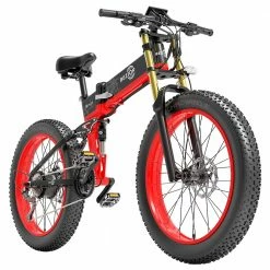 Hot Sale 😀 BEZIOR X-PLUS Electric Bike 1500W Motor 48V 17.5Ah Battery 26*4.0 Inch Fat Tire Mountain Bike 40Km/h Max Speed 200kg Load 130KM Range LCD Display IP54 Wateroroof - Red 🌟 -DE Sports & Outdoors Shop BEZIOR X PLUS Electric Bike 1500W Motor 48V 17 5Ah Battery Red 507632 3