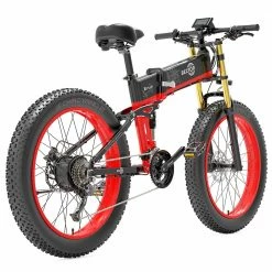Hot Sale 😀 BEZIOR X-PLUS Electric Bike 1500W Motor 48V 17.5Ah Battery 26*4.0 Inch Fat Tire Mountain Bike 40Km/h Max Speed 200kg Load 130KM Range LCD Display IP54 Wateroroof - Red 🌟 -DE Sports & Outdoors Shop BEZIOR X PLUS Electric Bike 1500W Motor 48V 17 5Ah Battery Red 507632 5