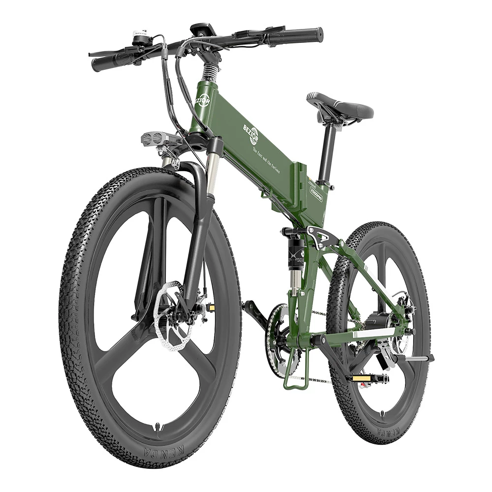 Flash Sale 🔥 BEZIOR X500 Pro-IT Folding Electric Bike Bicycle 26 Inch Tire 500W Motor Max Speed 30Km/h 48V 10.4Ah Battery Aluminum Alloy Frame Shimano 7-Speed Shift 100KM Power-Assisted Range LCD Display IP54 Waterproof Max Load 200KG - Black Green 👏 2 Flash Sale 🔥 BEZIOR X500 Pro-IT Folding Electric Bike Bicycle 26 Inch Tire 500W Motor Max Speed 30Km/h 48V 10.4Ah Battery Aluminum Alloy Frame Shimano 7-Speed Shift 100KM Power-Assisted Range LCD Display IP54 Waterproof Max Load 200KG - Black Green 👏 - Image 2