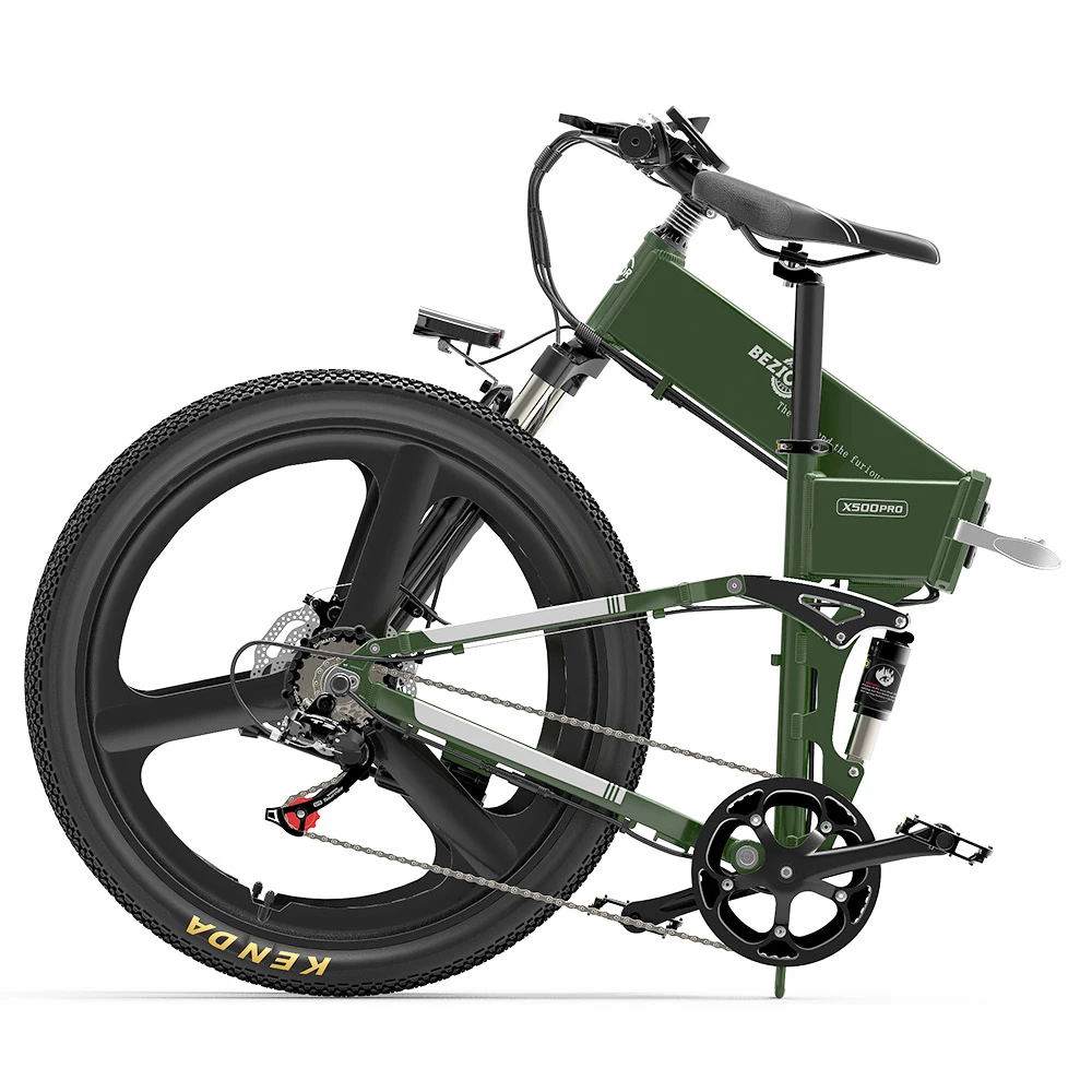 Flash Sale 🔥 BEZIOR X500 Pro-IT Folding Electric Bike Bicycle 26 Inch Tire 500W Motor Max Speed 30Km/h 48V 10.4Ah Battery Aluminum Alloy Frame Shimano 7-Speed Shift 100KM Power-Assisted Range LCD Display IP54 Waterproof Max Load 200KG - Black Green 👏 4 Flash Sale 🔥 BEZIOR X500 Pro-IT Folding Electric Bike Bicycle 26 Inch Tire 500W Motor Max Speed 30Km/h 48V 10.4Ah Battery Aluminum Alloy Frame Shimano 7-Speed Shift 100KM Power-Assisted Range LCD Display IP54 Waterproof Max Load 200KG - Black Green 👏 - Image 4