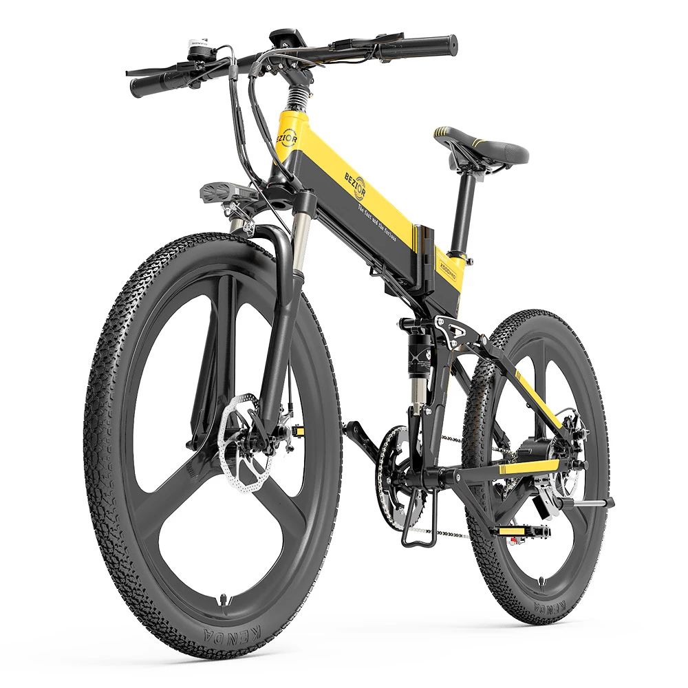 New 😀 BEZIOR X500 Pro-IT Folding Electric Bike Bicycle 26 Inch Tire 500W Motor Max Speed 30Km/h 48V 10.4Ah Battery Aluminum Alloy Frame Shimano 7-Speed Shift 100KM Power-Assisted Range LCD Display IP54 Waterproof Max Load 200KG - Black Yellow ✨ 2 New 😀 BEZIOR X500 Pro-IT Folding Electric Bike Bicycle 26 Inch Tire 500W Motor Max Speed 30Km/h 48V 10.4Ah Battery Aluminum Alloy Frame Shimano 7-Speed Shift 100KM Power-Assisted Range LCD Display IP54 Waterproof Max Load 200KG - Black Yellow ✨ - Image 2