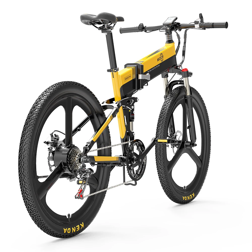 New 😀 BEZIOR X500 Pro-IT Folding Electric Bike Bicycle 26 Inch Tire 500W Motor Max Speed 30Km/h 48V 10.4Ah Battery Aluminum Alloy Frame Shimano 7-Speed Shift 100KM Power-Assisted Range LCD Display IP54 Waterproof Max Load 200KG - Black Yellow ✨ 4 New 😀 BEZIOR X500 Pro-IT Folding Electric Bike Bicycle 26 Inch Tire 500W Motor Max Speed 30Km/h 48V 10.4Ah Battery Aluminum Alloy Frame Shimano 7-Speed Shift 100KM Power-Assisted Range LCD Display IP54 Waterproof Max Load 200KG - Black Yellow ✨ - Image 4