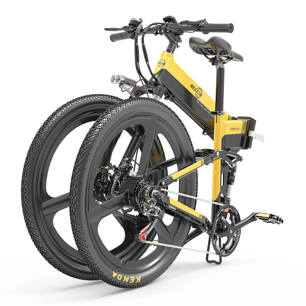 New 😀 BEZIOR X500 Pro-IT Folding Electric Bike Bicycle 26 Inch Tire 500W Motor Max Speed 30Km/h 48V 10.4Ah Battery Aluminum Alloy Frame Shimano 7-Speed Shift 100KM Power-Assisted Range LCD Display IP54 Waterproof Max Load 200KG - Black Yellow ✨ 6 New 😀 BEZIOR X500 Pro-IT Folding Electric Bike Bicycle 26 Inch Tire 500W Motor Max Speed 30Km/h 48V 10.4Ah Battery Aluminum Alloy Frame Shimano 7-Speed Shift 100KM Power-Assisted Range LCD Display IP54 Waterproof Max Load 200KG - Black Yellow ✨ - Image 6