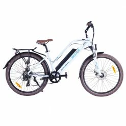 Deals ✨ Bezior M2 Pro Electric Moped Bike 500W Motor 100km Range 12.5Ah Battery 26*2.125'' Wheels 25km/h Max Speed - White 🧨