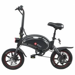 Hot Sale 🔥 DYU D3+ Folding Moped Electric Bike 14 Inch Inflatable Rubber Tires 240W Motor 10Ah Battery Max Speed 25km/h Up To 45km Range Dual Disc Brakes Adjustable Height APP Control - Black ❤️ -DE Sports & Outdoors Shop D3 DYU Folding Moped Electric Bike 14 Inch Black 899301