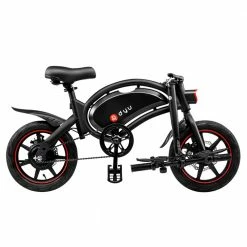 Best Pirce ⭐ DYU D3F with Pedal Folding Moped Electric Bike 14 Inch Inflatable Rubber Tires 240W Motor 10Ah Battery Max Speed 25km/h Up To 45km Range Dual Disc Brakes Adjustable Height - Black 👏 -DE Sports & Outdoors Shop DYU D3F Folding Moped Electric Bike 14 Inch Black 425969 4