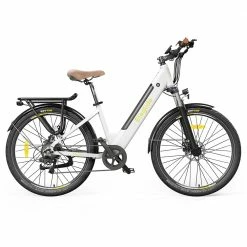 Wholesale 🤩 ELEGLIDE T1 STEP-THRU Electric Trekking Bike Trekking E-Bike 27.5 Inch CST Tires 36V 12.5AH Battery 250W Brushless Motor Shimano 7 Gears Max Speed 25Km/h Max Range 100KM Max Load 120KG IPX4 Waterproof Dual Disk Brake - White 👍