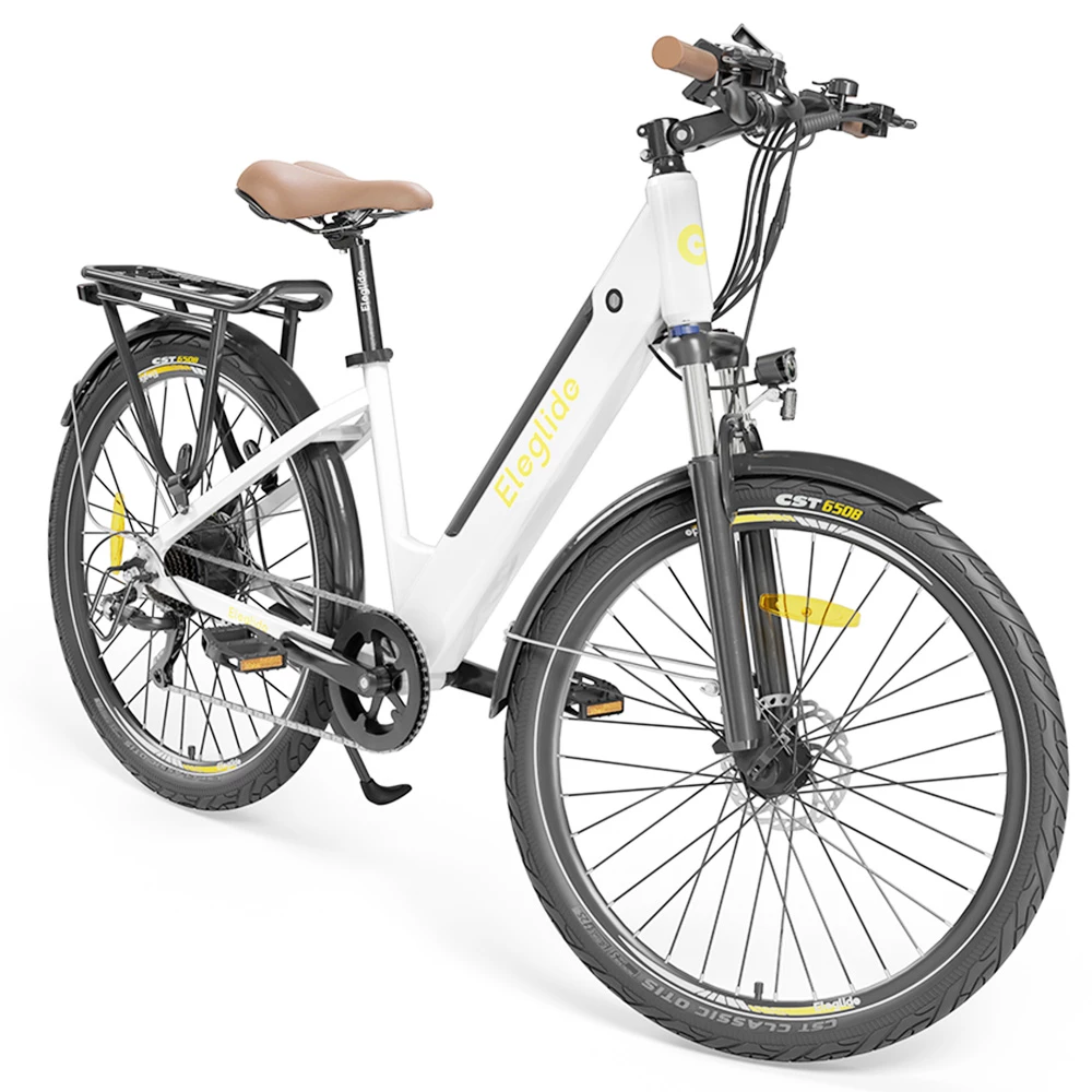 Wholesale π€© ELEGLIDE T1 STEP-THRU Electric Trekking Bike Trekking E-Bike 27.5 Inch CST Tires 36V 12.5AH Battery 250W Brushless Motor Shimano 7 Gears Max Speed 25Km/h Max Range 100KM Max Load 120KG IPX4 Waterproof Dual Disk Brake - White π 4 Wholesale π€© ELEGLIDE T1 STEP-THRU Electric Trekking Bike Trekking E-Bike 27.5 Inch CST Tires 36V 12.5AH Battery 250W Brushless Motor Shimano 7 Gears Max Speed 25Km/h Max Range 100KM Max Load 120KG IPX4 Waterproof Dual Disk Brake - White π - Image 4