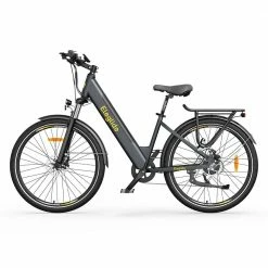 Hot Sale 😍 ELEGLIDE T1 STEP-THRU Electric Trekking Bike Trekking E-Bike 27.5 Inch CST Tires 36V 12.5AH Battery 250W Brushless Motor Shimano 7 Gears Max Speed 25Km/h Max Range 100KM Max Load 120KG IPX4 Waterproof Dual Disk Brake - Gray 😍