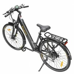 Hot Sale 😍 ELEGLIDE T1 STEP-THRU Electric Trekking Bike Trekking E-Bike 27.5 Inch CST Tires 36V 12.5AH Battery 250W Brushless Motor Shimano 7 Gears Max Speed 25Km/h Max Range 100KM Max Load 120KG IPX4 Waterproof Dual Disk Brake - Gray 😍 -DE Sports & Outdoors Shop Eleglide T1 Step Thru Electric Moped Bike 36V 12 5AH 250W for Trekking 515962 3