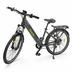 Hot Sale 😍 ELEGLIDE T1 STEP-THRU Electric Trekking Bike Trekking E-Bike 27.5 Inch CST Tires 36V 12.5AH Battery 250W Brushless Motor Shimano 7 Gears Max Speed 25Km/h Max Range 100KM Max Load 120KG IPX4 Waterproof Dual Disk Brake - Gray 😍 -DE Sports & Outdoors Shop Eleglide T1 Step Thru Electric Moped Bike 36V 12 5AH 250W for Trekking 515962 4