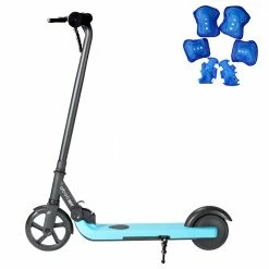 Deals 👏 GOGOBEST V1 Electric Folding Children Scooter 150W Motor 21.6V 2AH Battery Max Speed 4~6Km/h for Kid's Outdoor Sports with Free Knees and Elbows Protectors - Blue ⭐