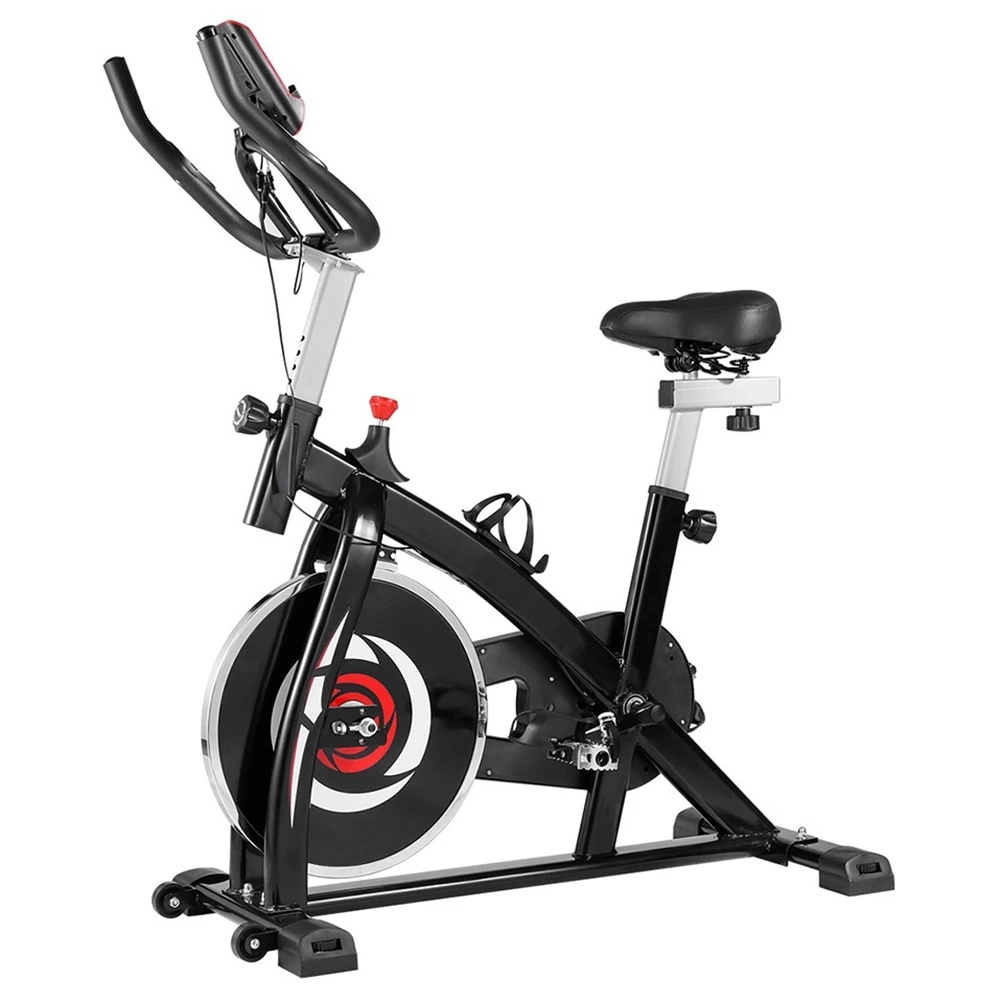 New π M&T YS-S05 Indoor Cycling Bike with 4-Way Adjustable Handle & Seat, Home Fitness Stationary Aerobic Portable Spinning Bike - Red Black π 2 New π M&T YS-S05 Indoor Cycling Bike with 4-Way Adjustable Handle & Seat, Home Fitness Stationary Aerobic Portable Spinning Bike - Red Black π - Image 2