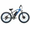 Best Sale ❤️ LANKELEISI MG740 PLUS Electric Bike 26*4.0'' Tires 1000W*2 Dual Motor 17.5Ah Battery 49km/h Max Speed - Black & Blue 👍