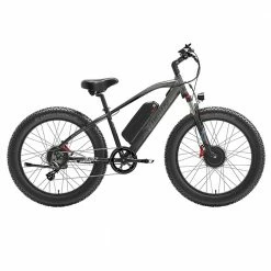 Outlet 🎉 LANKELEISI MG740 PLUS Electric Bike 26*4.0'' Tires 1000W*2 Dual Motor 17.5Ah Battery 49km/h Max Speed - Black & Grey 😀