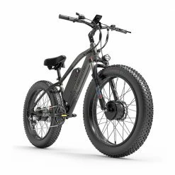Outlet 🎉 LANKELEISI MG740 PLUS Electric Bike 26*4.0'' Tires 1000W*2 Dual Motor 17.5Ah Battery 49km/h Max Speed - Black & Grey 😀 -DE Sports & Outdoors Shop LANKELEISI MG740 PLUS Electric Bike Black Grey 516946 2
