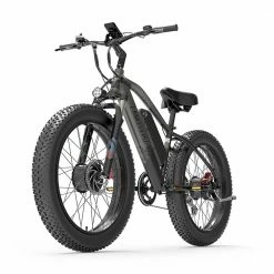 Outlet 🎉 LANKELEISI MG740 PLUS Electric Bike 26*4.0'' Tires 1000W*2 Dual Motor 17.5Ah Battery 49km/h Max Speed - Black & Grey 😀 -DE Sports & Outdoors Shop LANKELEISI MG740 PLUS Electric Bike Black Grey 516946 5
