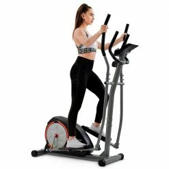 Discount 😉 Merax Cross Portable Trainer Elliptical with LCD Display Equipment Stand For Home Exercises 8 Levels - Silver ⭐