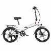 Best Sale 🎉 SAMEBIKE 20LVXD30-II Folding Electric Moped Bike 20 Inch Tire 48V 350W Motor 10Ah Battery 30km/h Max Speed - White ❤️