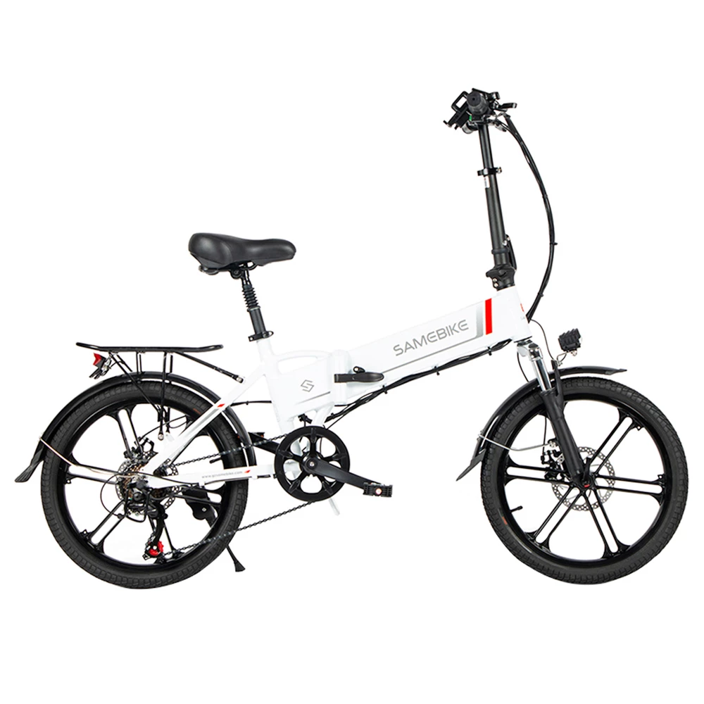 Best Sale 🎉 SAMEBIKE 20LVXD30-II Folding Electric Moped Bike 20 Inch Tire 48V 350W Motor 10Ah Battery 30km/h Max Speed - White ❤️ 1 Best Sale 🎉 SAMEBIKE 20LVXD30-II Folding Electric Moped Bike 20 Inch Tire 48V 350W Motor 10Ah Battery 30km/h Max Speed - White ❤️