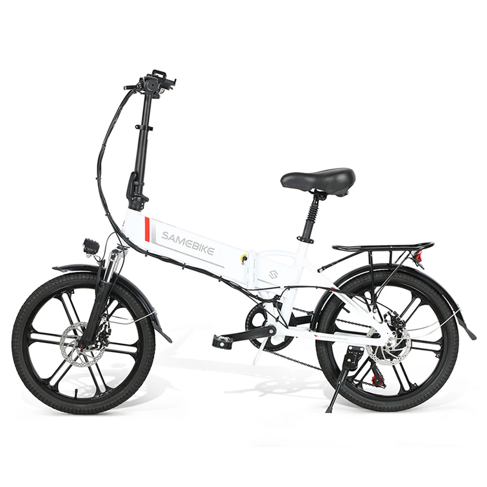 Best Sale 🎉 SAMEBIKE 20LVXD30-II Folding Electric Moped Bike 20 Inch Tire 48V 350W Motor 10Ah Battery 30km/h Max Speed - White ❤️ 2 Best Sale 🎉 SAMEBIKE 20LVXD30-II Folding Electric Moped Bike 20 Inch Tire 48V 350W Motor 10Ah Battery 30km/h Max Speed - White ❤️ - Image 2