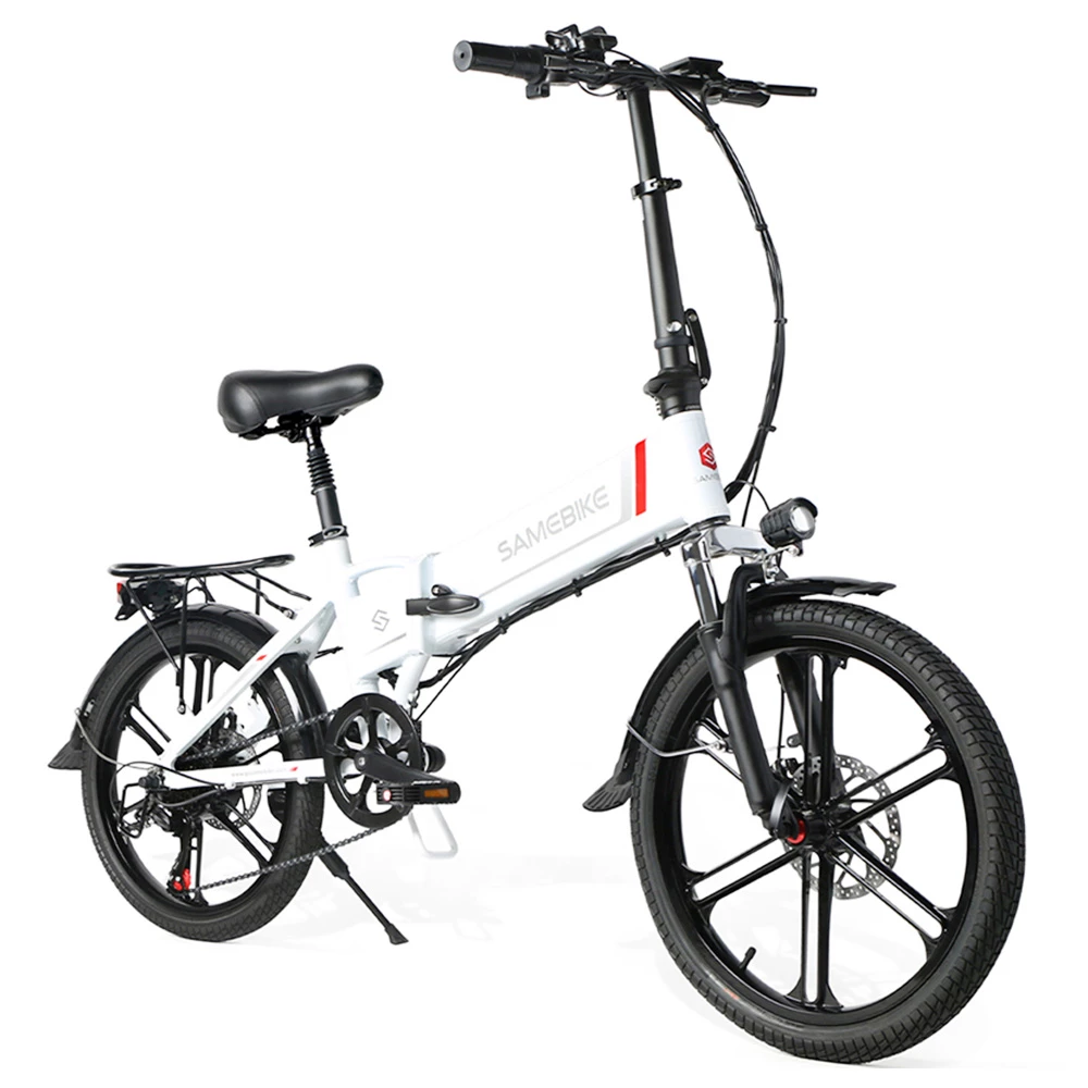Best Sale 🎉 SAMEBIKE 20LVXD30-II Folding Electric Moped Bike 20 Inch Tire 48V 350W Motor 10Ah Battery 30km/h Max Speed - White ❤️ 3 Best Sale 🎉 SAMEBIKE 20LVXD30-II Folding Electric Moped Bike 20 Inch Tire 48V 350W Motor 10Ah Battery 30km/h Max Speed - White ❤️ - Image 3