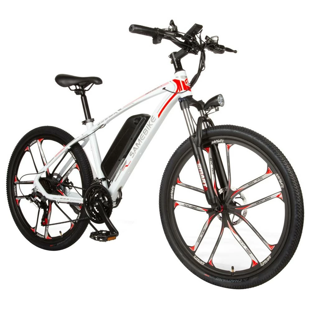 Outlet π Samebike MY-SM26 Electric Bike 26 Inch Tires 350W Motor Max Speed 30km/h Up To 80km Range Max Load 150kg Dual Disk Brakes LCD Display Magnesium Alloy Rim - White π₯ 2 Outlet π Samebike MY-SM26 Electric Bike 26 Inch Tires 350W Motor Max Speed 30km/h Up To 80km Range Max Load 150kg Dual Disk Brakes LCD Display Magnesium Alloy Rim - White π₯ - Image 2