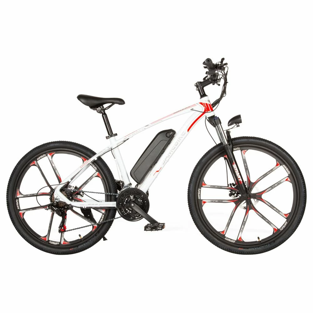 Outlet π Samebike MY-SM26 Electric Bike 26 Inch Tires 350W Motor Max Speed 30km/h Up To 80km Range Max Load 150kg Dual Disk Brakes LCD Display Magnesium Alloy Rim - White π₯ 4 Outlet π Samebike MY-SM26 Electric Bike 26 Inch Tires 350W Motor Max Speed 30km/h Up To 80km Range Max Load 150kg Dual Disk Brakes LCD Display Magnesium Alloy Rim - White π₯ - Image 4