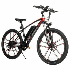 Promo 🤩 SAMEBIKE MY-SM26 Electric Bike 26 Inch Tires 350W Motor Max Speed 30km/h Up To 80km Range Max Load 150kg Dual Disk Brakes LCD Display Magnesium Alloy Rim - Black 👍