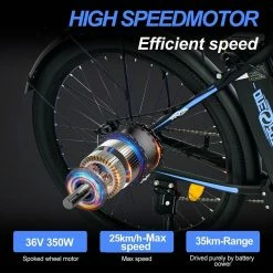 Deals ✔️ ONESPORT BK1 Electric Bike 26 Inch Tires 36V 350W Motor 10Ah Battery 25Km/h Max Speed Shimano 7 Speed Gear Front Suspension and Dual Disc Brakes 120KG Max Load - Black 🧨 -DE Sports & Outdoors Shop bk1 electric bike 36v 350w motor 10ah battery black b5630b 1666340900139