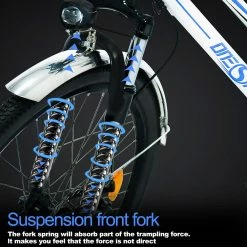 Outlet ⭐ ONESPORT BK1 Electric Bike 26 Inch Tires 36V 350W Motor 10Ah Battery 25Km/h Max Speed Shimano 7 Speed Gear Front Suspension and Dual Disc Brakes 120KG Max Load - White 😀 -DE Sports & Outdoors Shop bk1 electric bike 36v 350w motor 10ah battery white 293954 1666341080744