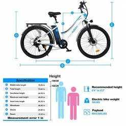 Outlet ⭐ ONESPORT BK1 Electric Bike 26 Inch Tires 36V 350W Motor 10Ah Battery 25Km/h Max Speed Shimano 7 Speed Gear Front Suspension and Dual Disc Brakes 120KG Max Load - White 😀 -DE Sports & Outdoors Shop bk1 electric bike 36v 350w motor 10ah battery white 33d7d6 1666341080742