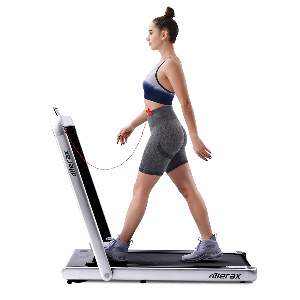 Budget 👏 Merax 2.25 HP Electric Folding Treadmill 2-in-1 Running Machine with Remote Control/LED Display Fully Assembled Portable - Silver 🔥 2 Budget 👏 Merax 2.25 HP Electric Folding Treadmill 2-in-1 Running Machine with Remote Control/LED Display Fully Assembled Portable - Silver 🔥 - Image 2