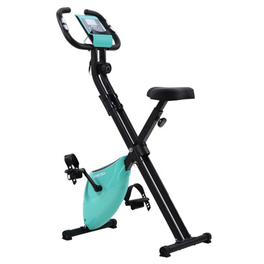 Discount π Merax X-Bike Lite Magnetic Foldable Exercise Bike with Padded Seat and LCD Console - Blue β 1 Discount π Merax X-Bike Lite Magnetic Foldable Exercise Bike with Padded Seat and LCD Console - Blue β
