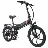 Best deal 😀 Samebike 20LVXD30 20 Inch Portable Folding Electric Bike 10Ah Battery Shimano 7 speed Smart Moped Bicycle 350W Motor Max 35km/h Aluminum Alloy LED Front Light Adjustable Heights - Black 🎁