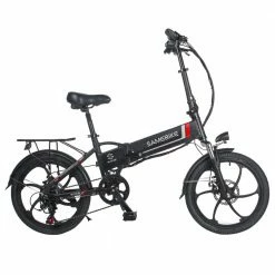 Deals 😍 Samebike 20LVXD30 20 Inch Portable Folding Electric Bike 10Ah Battery Shimano 7 speed Smart Moped Bicycle 350W Motor Max 35km/h Aluminum Alloy LED Front Light Adjustable Heights - Black ❤️