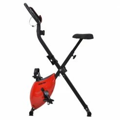 Cheapest 🔥 Merax X-Bike Lite Magnetic Foldable Exercise Bike with Padded Seat and LCD Console - Red 😍 -DE Sports & Outdoors Shop x bike magnetic foldable fitness bike with computer and expander bands 1599464589822